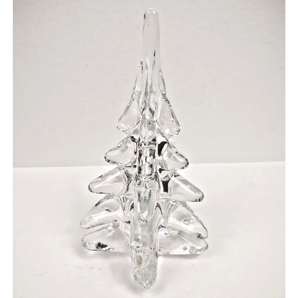 Vintage Two’s Company Hand Blown Art Glass Clear 8" Christmas Tree Art Glass - Picture 8 of 8